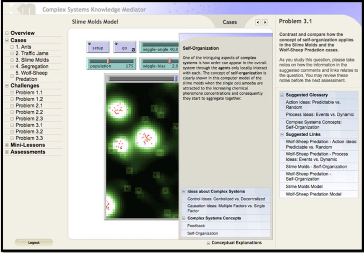 Agent-based simulations and text-based scaffolding